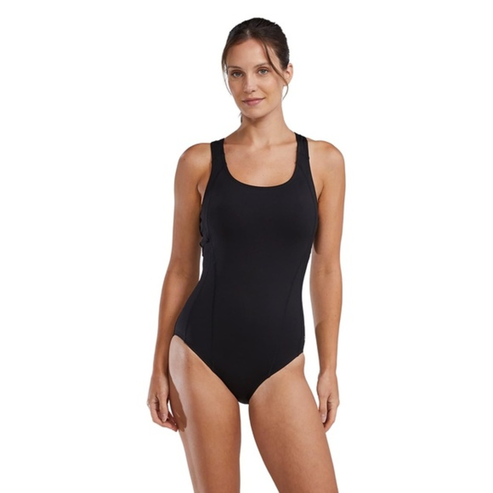 TYR Women's Durafast Elite Max Splice Controlfit One Piece Swimsuit, Black, 6